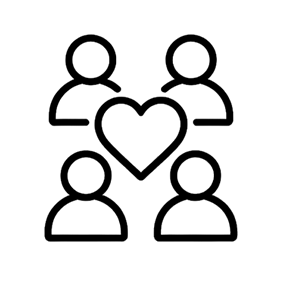 A black and white pixelated image of a heart symbol.